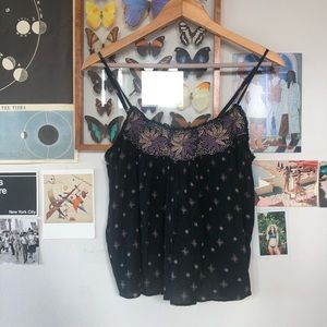 Embroidered bohemian tank top